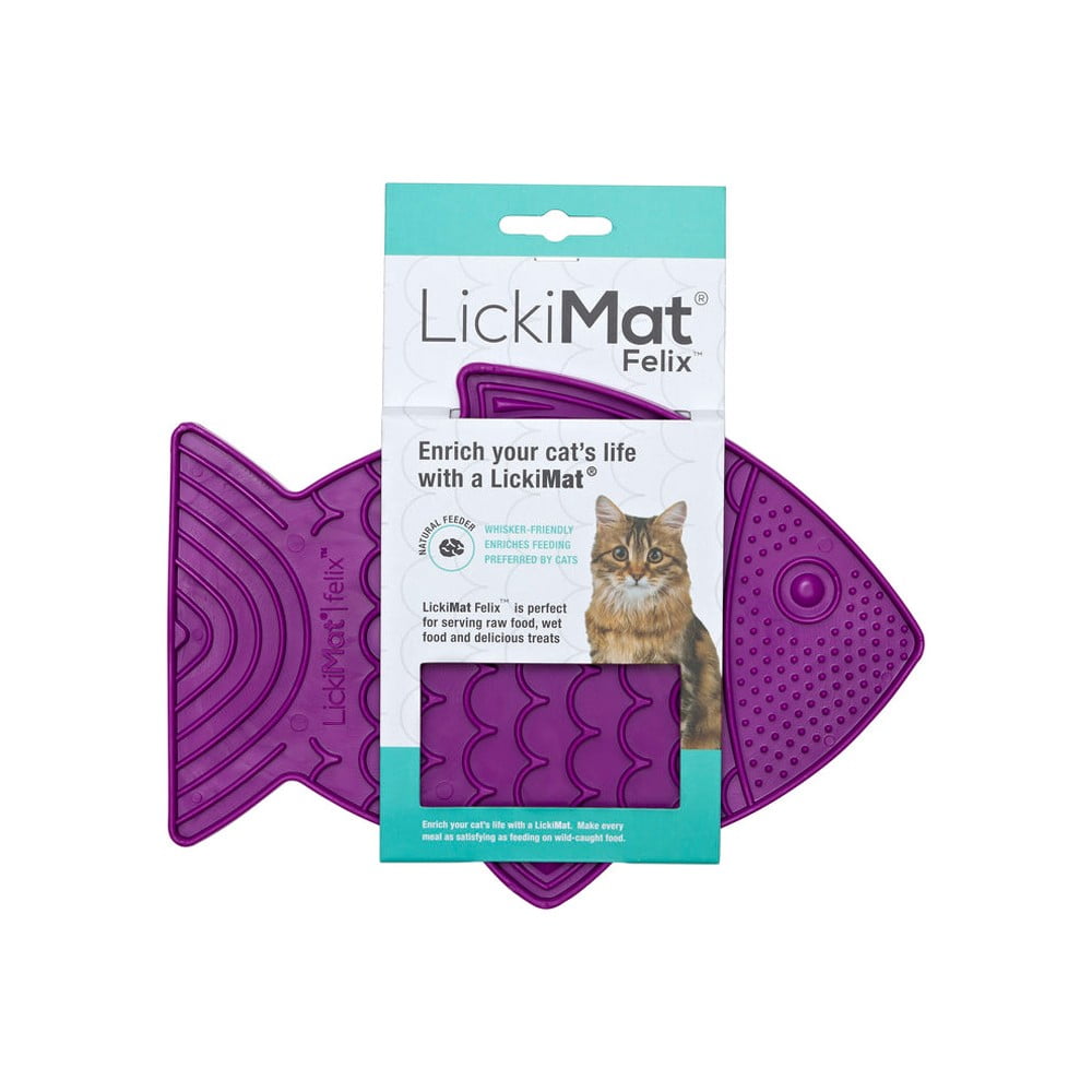 Nyalogatós alátét macskáknak Felix Purple - LickiMat