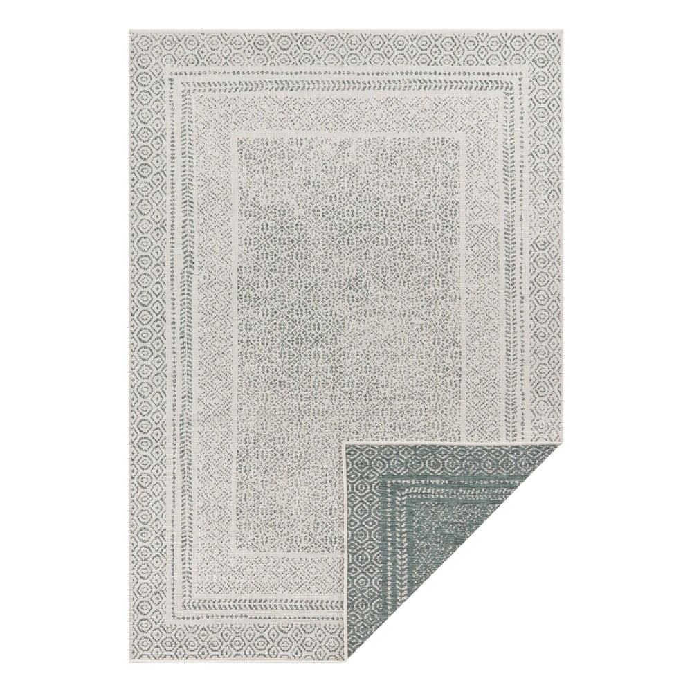 Berlin zöld-fehér kültéri szőnyeg, 80x150 cm - Ragami