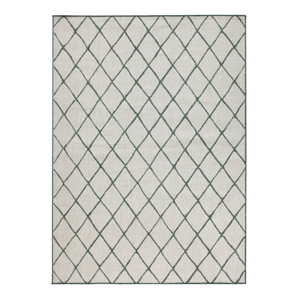 Malaga zöld-krémszínű kültéri szőnyeg, 200 x 290 cm - NORTHRUGS