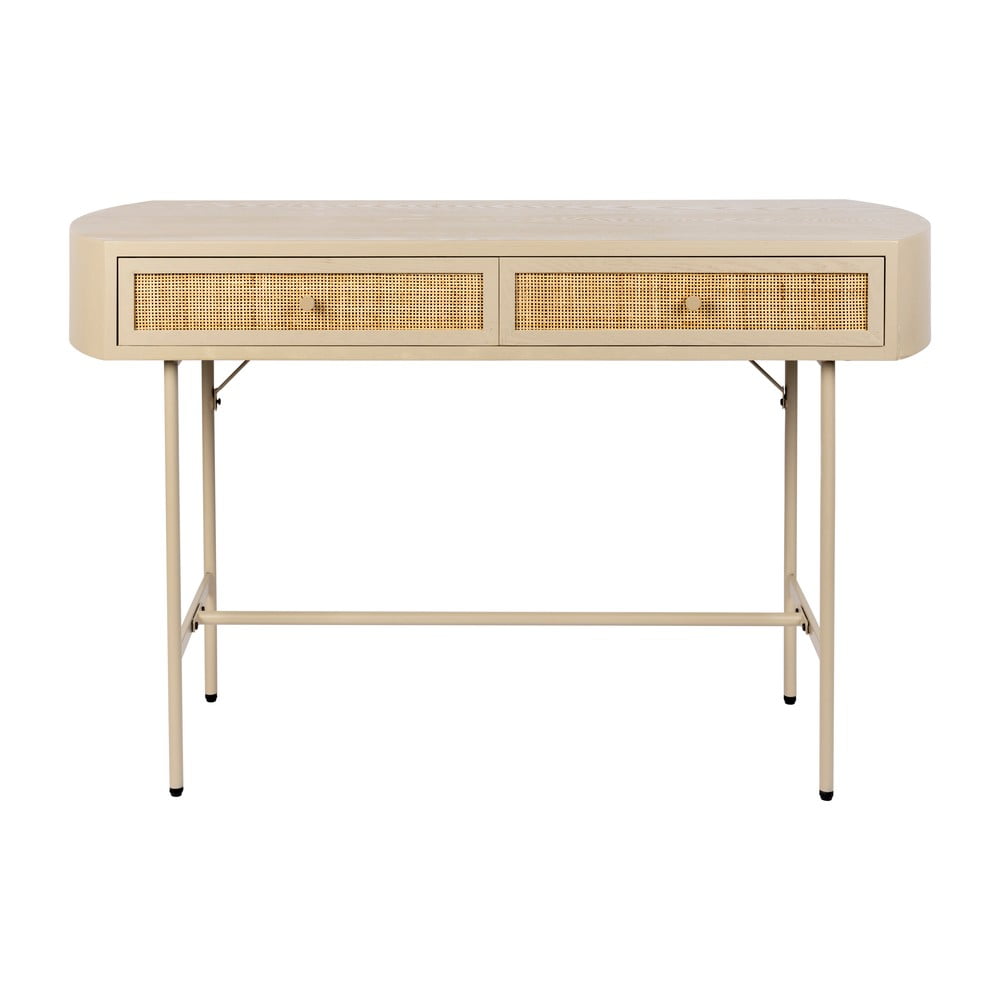 Bézs konzolasztal 40x120 cm Amaya – White Label