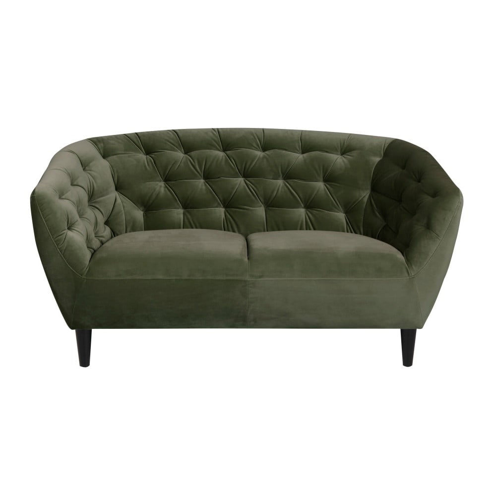 Ria zöld bársony kanapé, 150 cm - actona