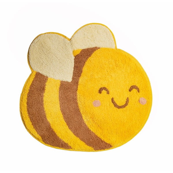 Bee Happy narancssárga pamut gyerekszőnyeg, 55,5 x 57 cm - Sass & Belle