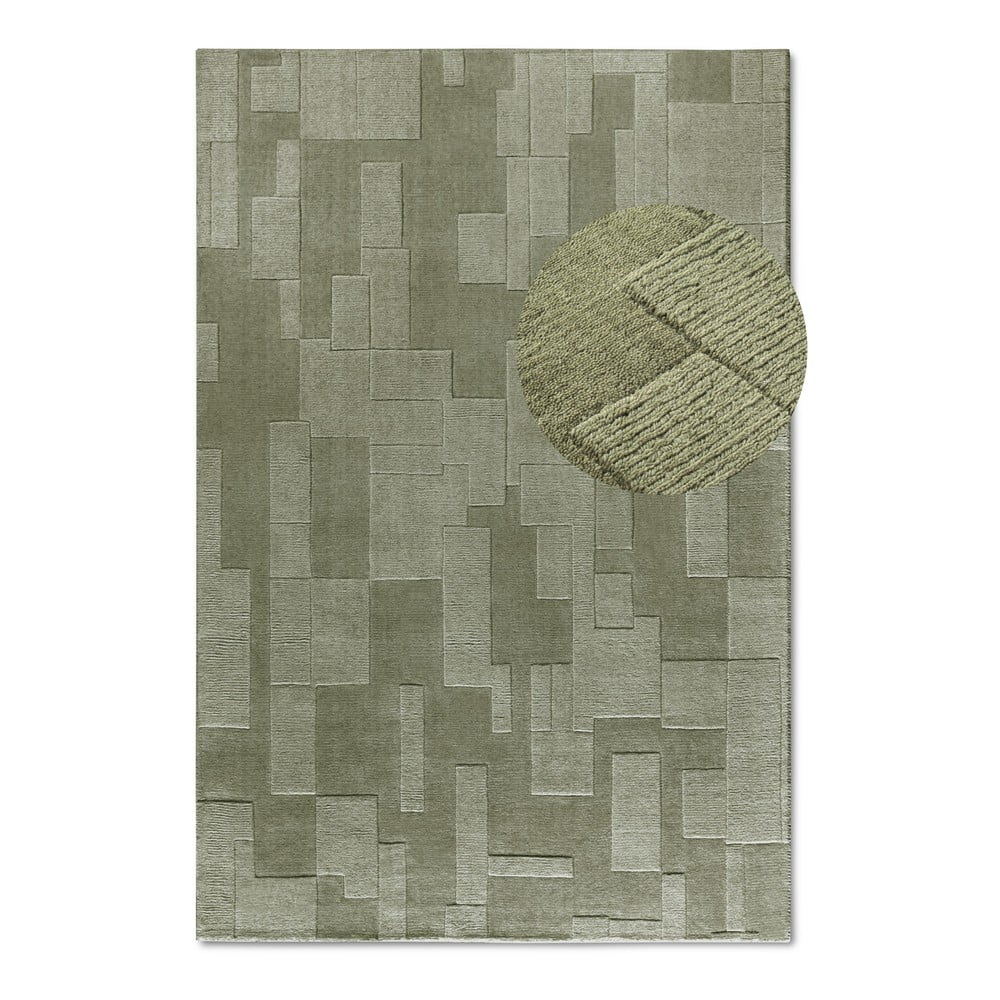 Zöld kézi szövésű gyapjú szőnyeg 190x280 cm wilhelmine – villeroy&boch
