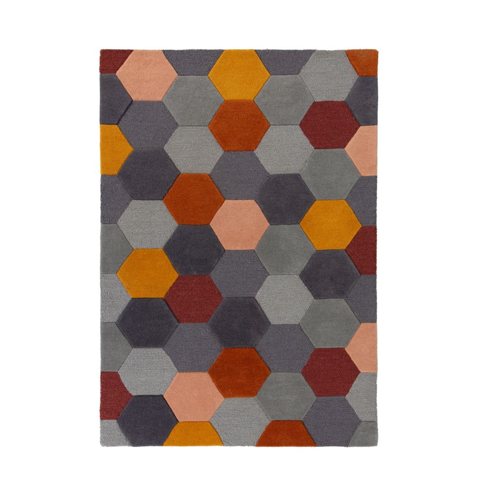 Kézzel készített szőnyeg Modern Munro Rust Multi, Flair Szőnyegek, 160 x 230 cm, 100% gyapjú, többszínű