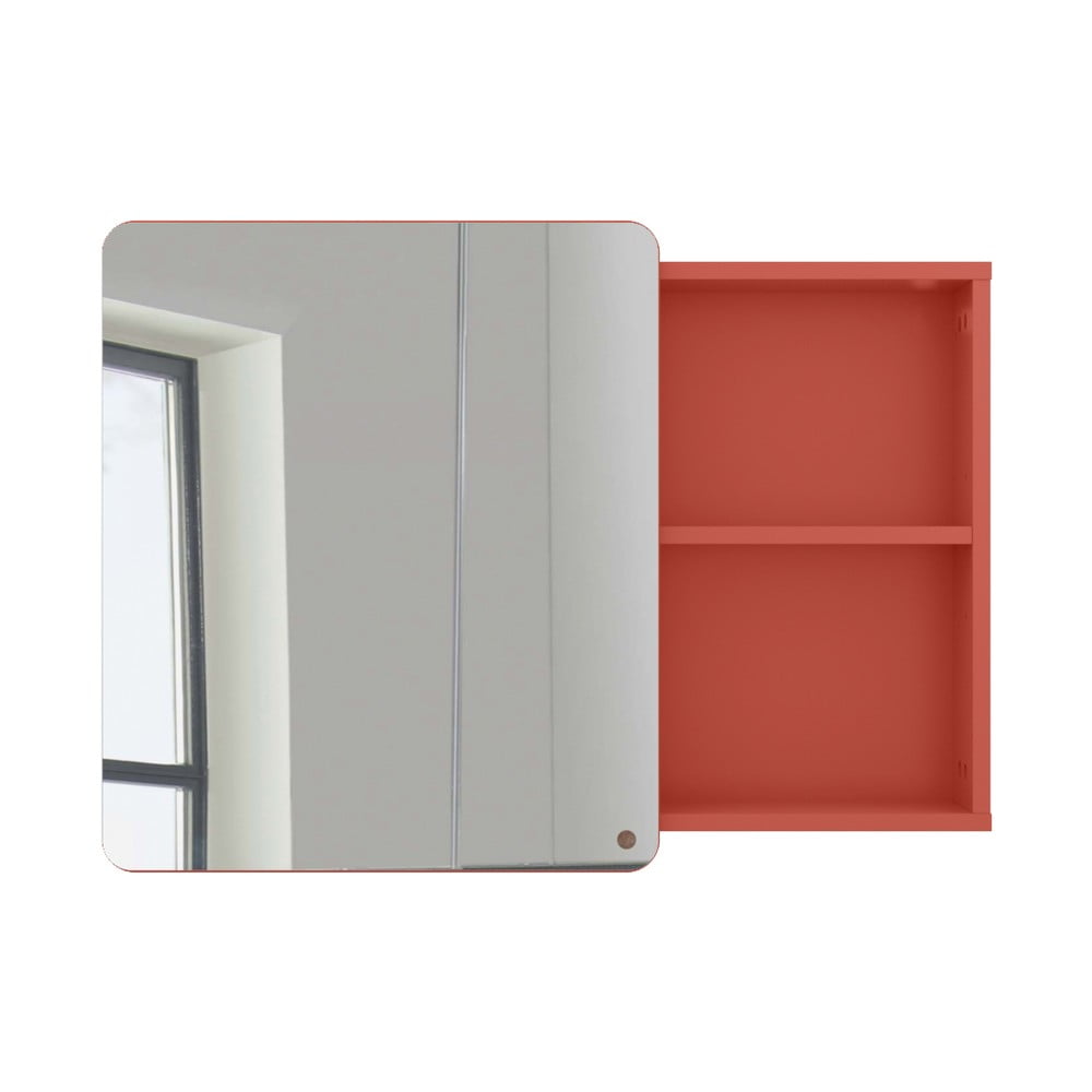 Piros fali-tükrös fürdőszoba szekrény 80x58 cm color bath – tom tailor