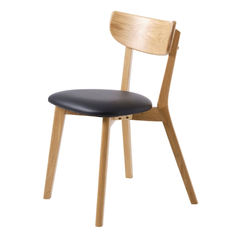 Fekete-natúr színű étkezőszék szett 2 db-os Pero – Unique Furniture