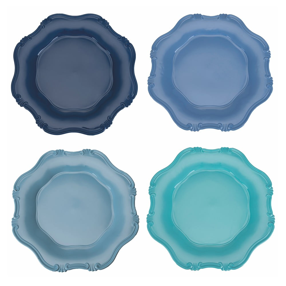 Kék tányér készlet 4 db-os ø 33 cm Hippy – Villa d'Este