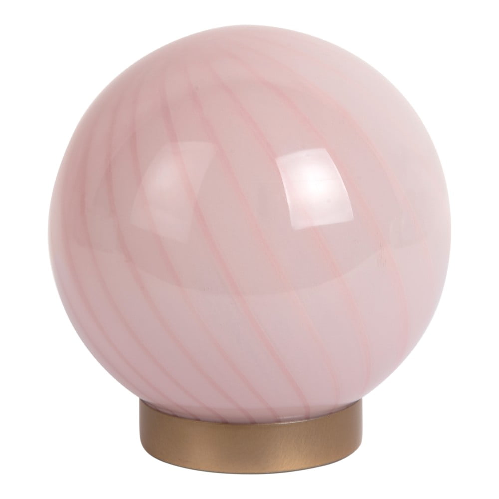 Világos rózsaszín asztali lámpa üveg búrával (magasság 17 cm) Summer Globe – Leitmotiv
