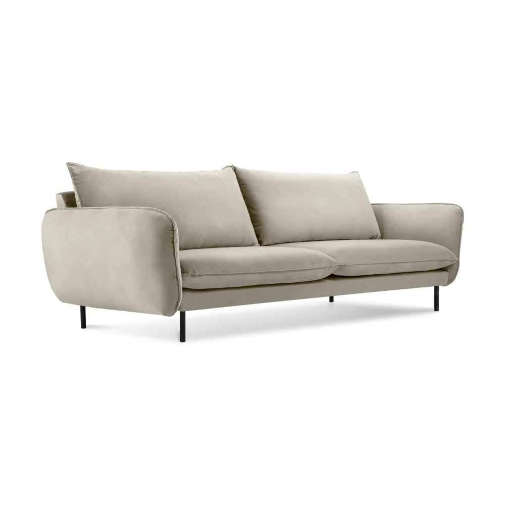 Vienna bézs bársony kanapé, 200 cm - cosmopolitan design