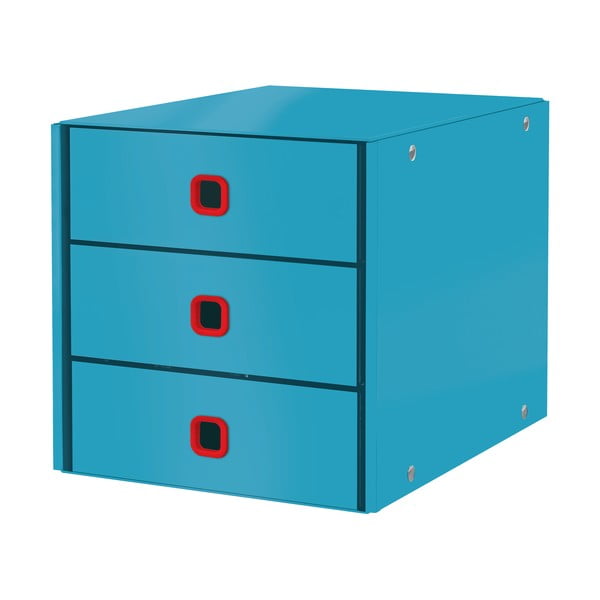 Cosy Click & Store kék tárolódoboz 3 fiókkal - Leitz