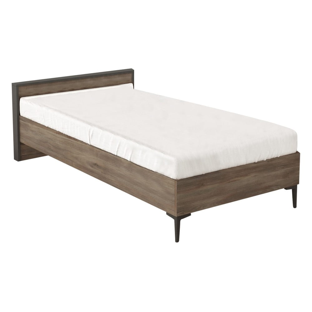 Natúr színű egyszemélyes ágy ágyráccsal 90x200 cm ar5 – kalune design