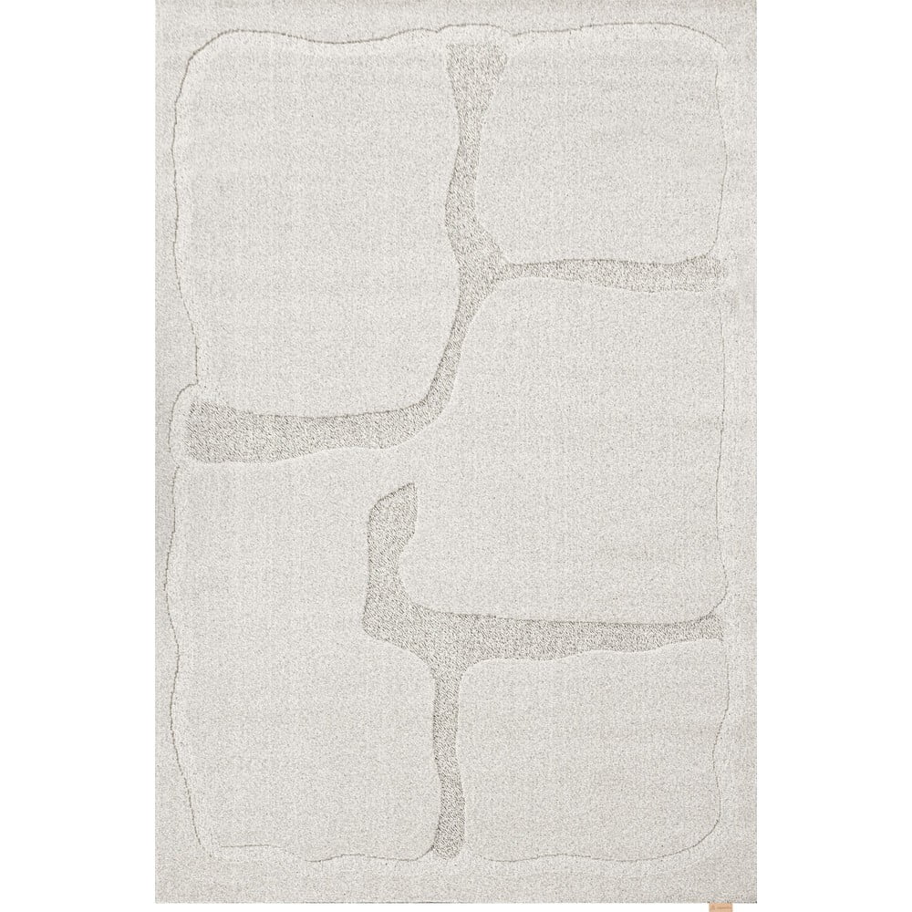 Világosszürke gyapjú szőnyeg 160x230 cm Morphic Organica – Agnella