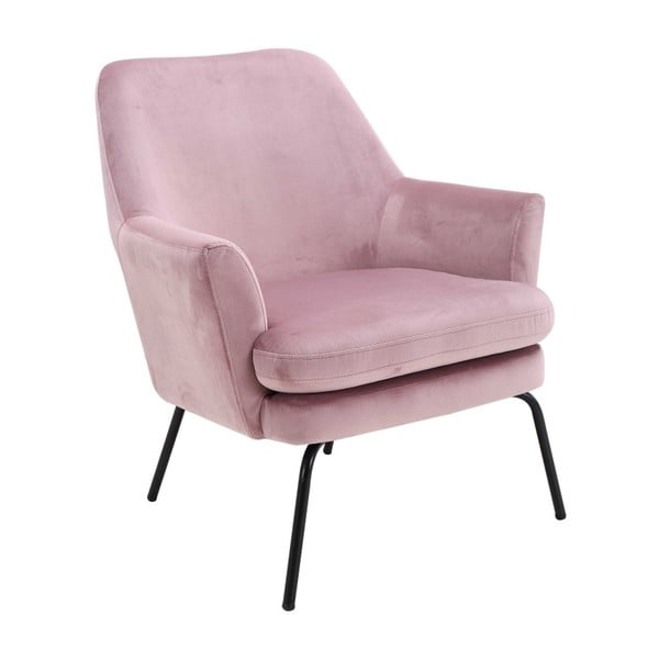 Chisa rózsaszín bársony fotel - Actona