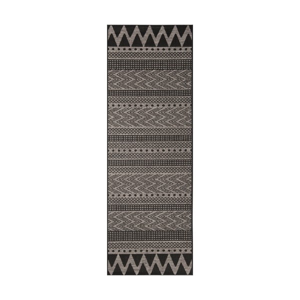 Sidon fekete-bézs kültéri szőnyeg, 70 x 200 cm - NORTHRUGS