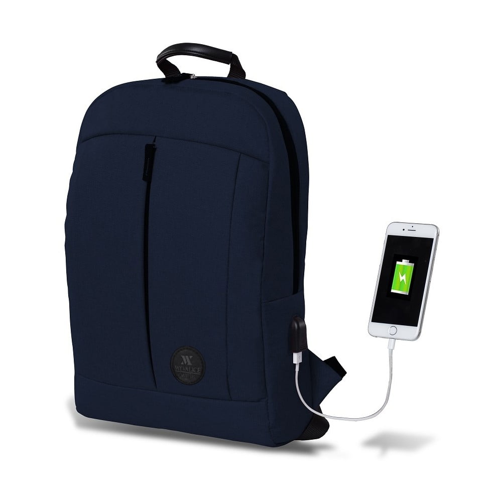 GALAXY Smart Bag sötétkék hátizsák USB csatlakozóval - My Valice