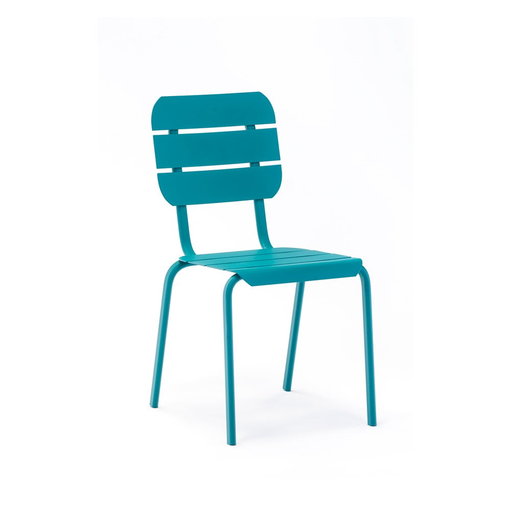 Kék fém kerti szék szett 4 db-os alicante – ezeis