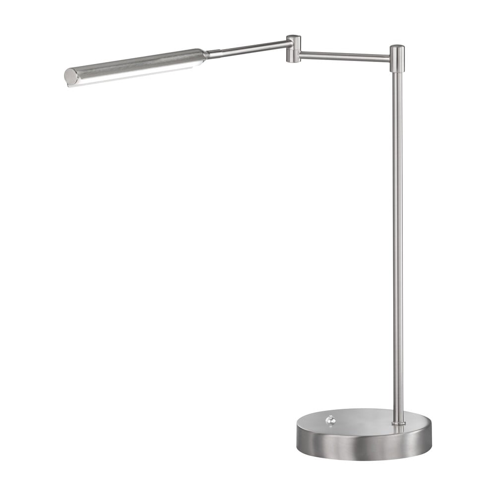 Ezüstszínű led asztali lámpa fém búrával (magasság 49 cm) nami – fischer & honsel