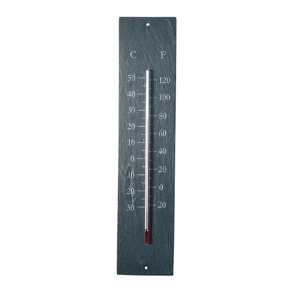 Plain felakasztható kültéri pala hőmérő - 45 x 10 cm - Esschert Design