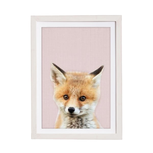 Baby Fox keretezett falikép, 30 x 40 cm - Querido Bestiario