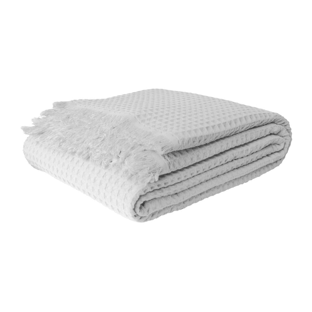 Fehér pamut ágytakaró 140x200 cm Waffle – Mijolnir