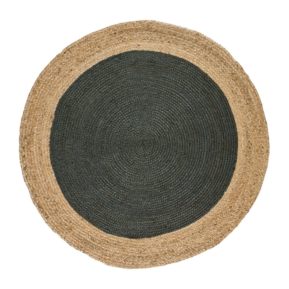 Szürke-natúr színű kerek szőnyeg ø 120 cm mahon – universal