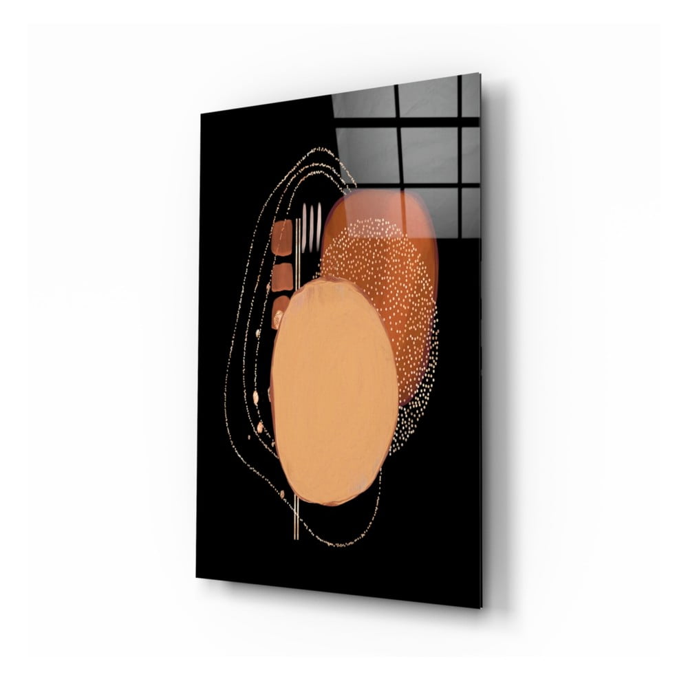 Abstract Black üvegkép, 46 x 72 cm - Insigne