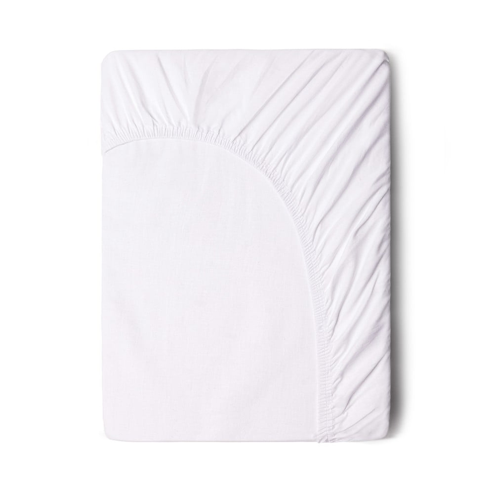 Fehér pamut gumis lepedő, 140 x 200 cm - Good Morning