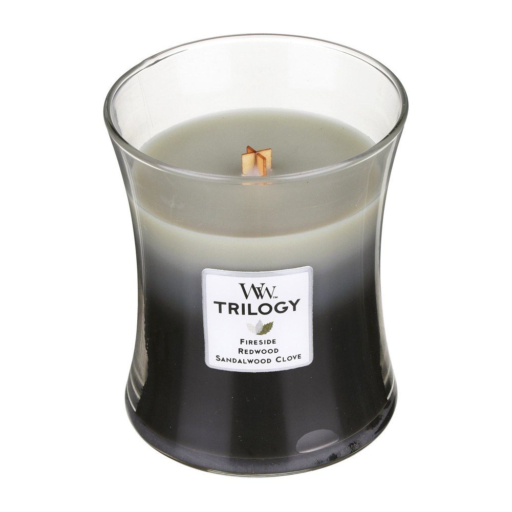 Szantálfa és szegfűszeg illatú gyertya, égési idő 55 óra - WoodWick