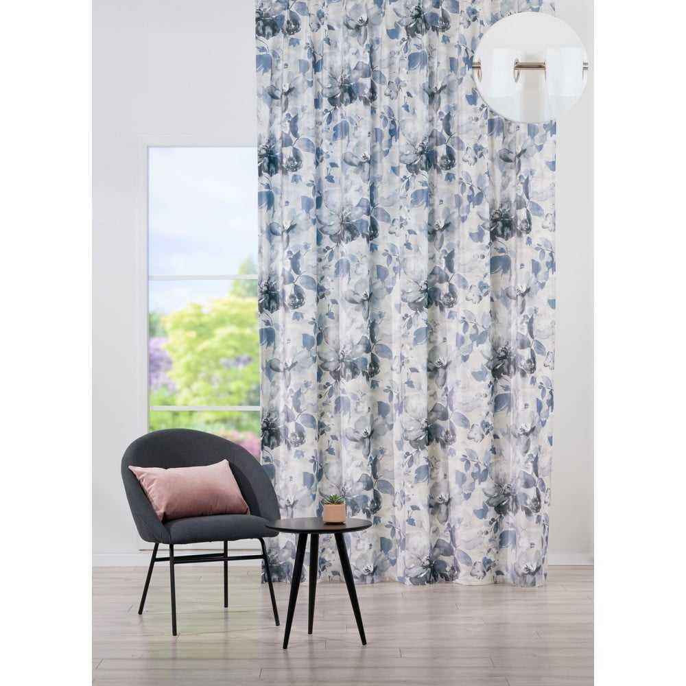 Fehér-szürke függöny 140x260 cm Nirvana – Mendola Fabrics