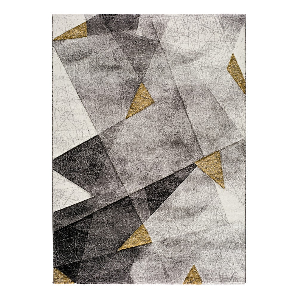 Bianca grey szürke-sárga szőnyeg, 140 x 200 cm - universal