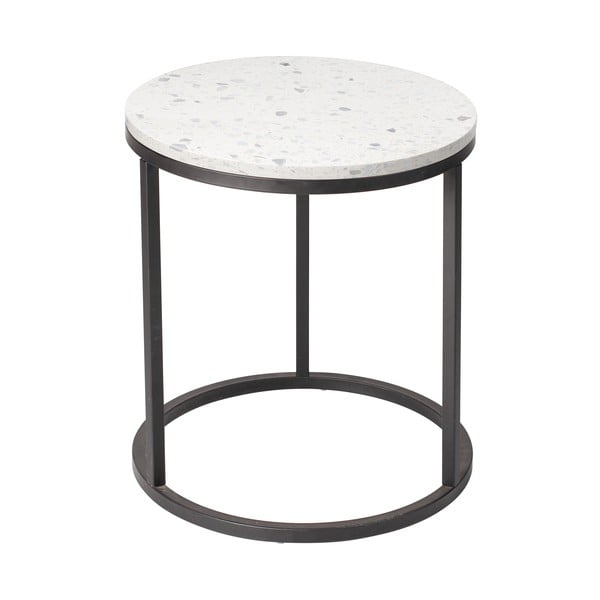 Bianco tárolóasztal kő asztallappal, ø 50 cm - RGE