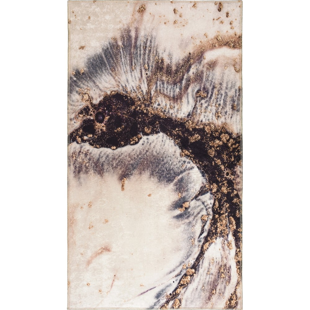 Barna-krémszínű mosható szőnyeg 150x80 cm - Vitaus