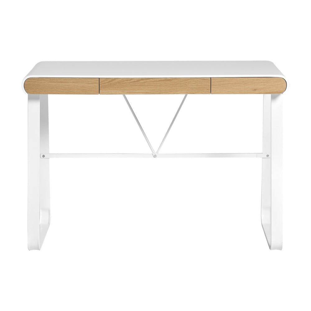 Astrid 3 fiókos fehér íróasztal - Marckeric