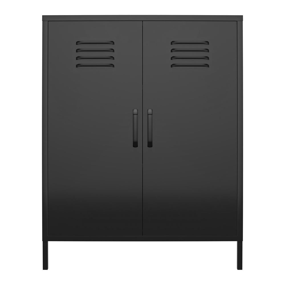 Fekete fém szekrény 40x102x80 cm Mission District – Støraa