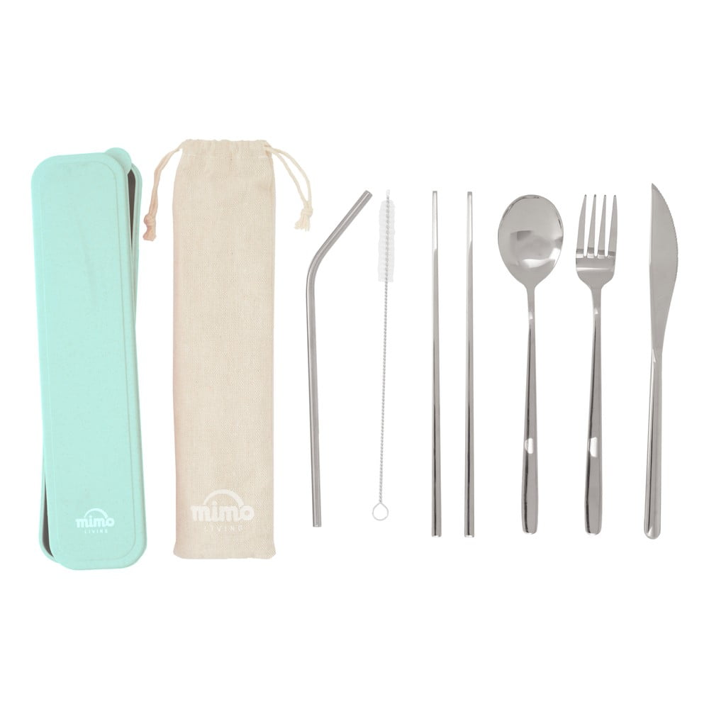 Ezüstszínű rozsdamentes acél evőeszköz készlet 6 db-os Mimo – Premier Housewares