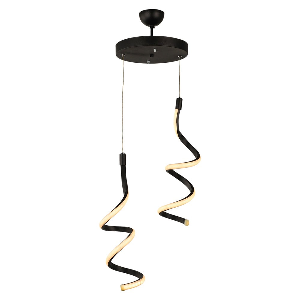 Fekete fém LED függőlámpa ø 25 cm Hilton – Squid Lighting