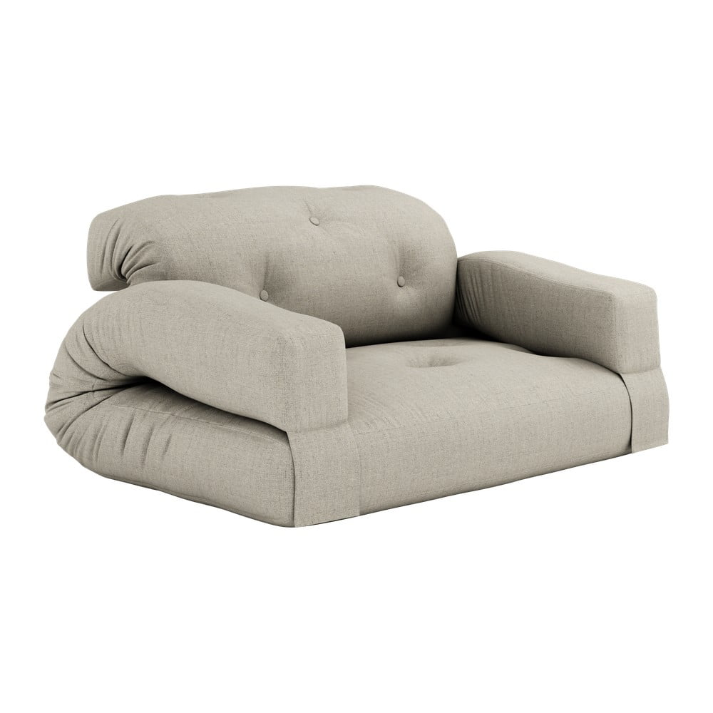 Hippo bézs len kinyitható kanapé 140 cm - karup design