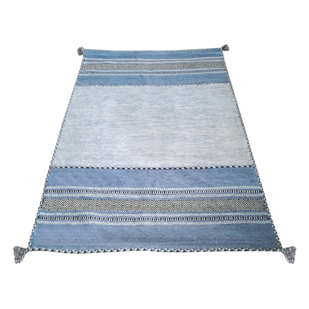 Antique Kilim kék-szürke pamutszőnyeg, 60 x 90 cm - Webtappeti