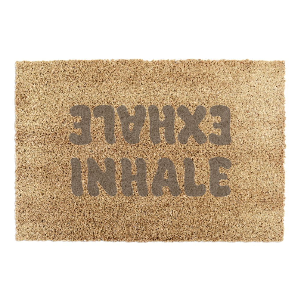 Kókuszrost lábtörlő 40x60 cm Inhale Exhale – Artsy Doormats