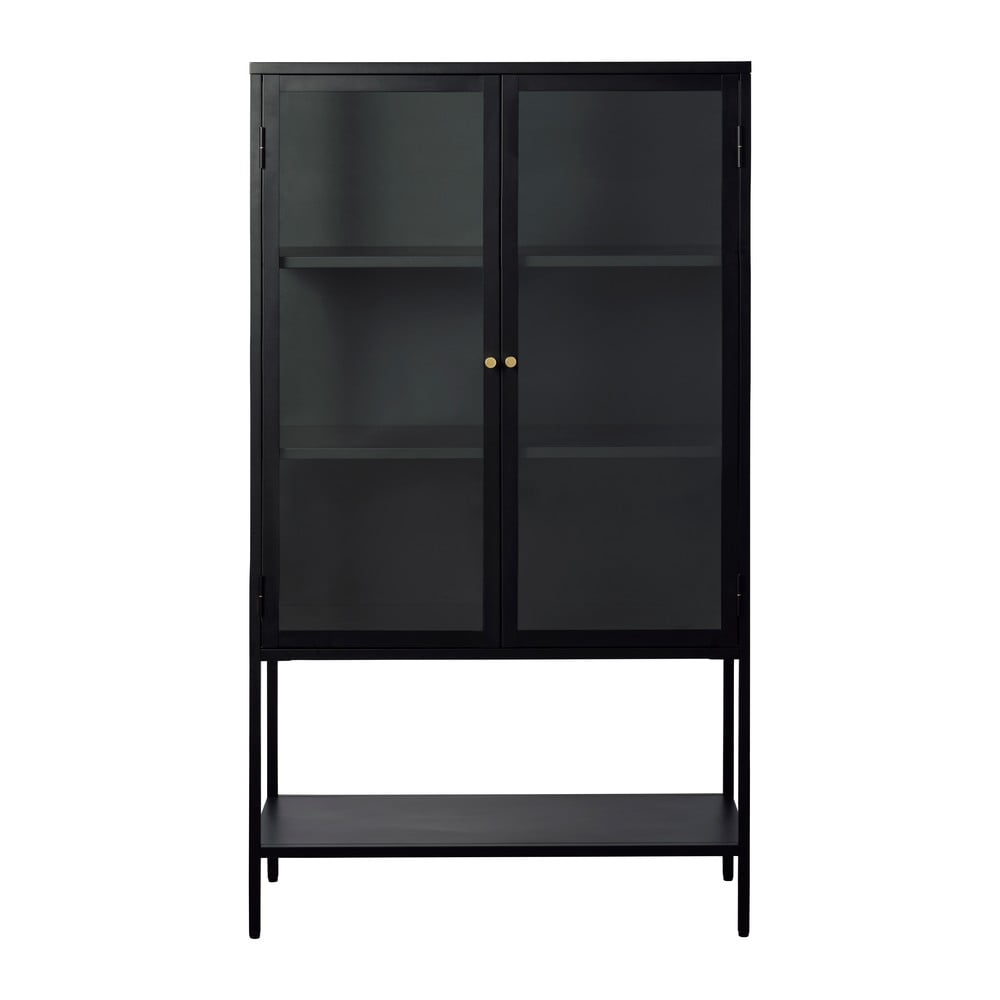 Fekete fém tálalószekrény 88x132 cm carmel – unique furniture
