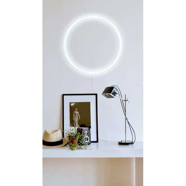 Circle fehér világító fali dekoráció, ø 40 cm - Candy Shock