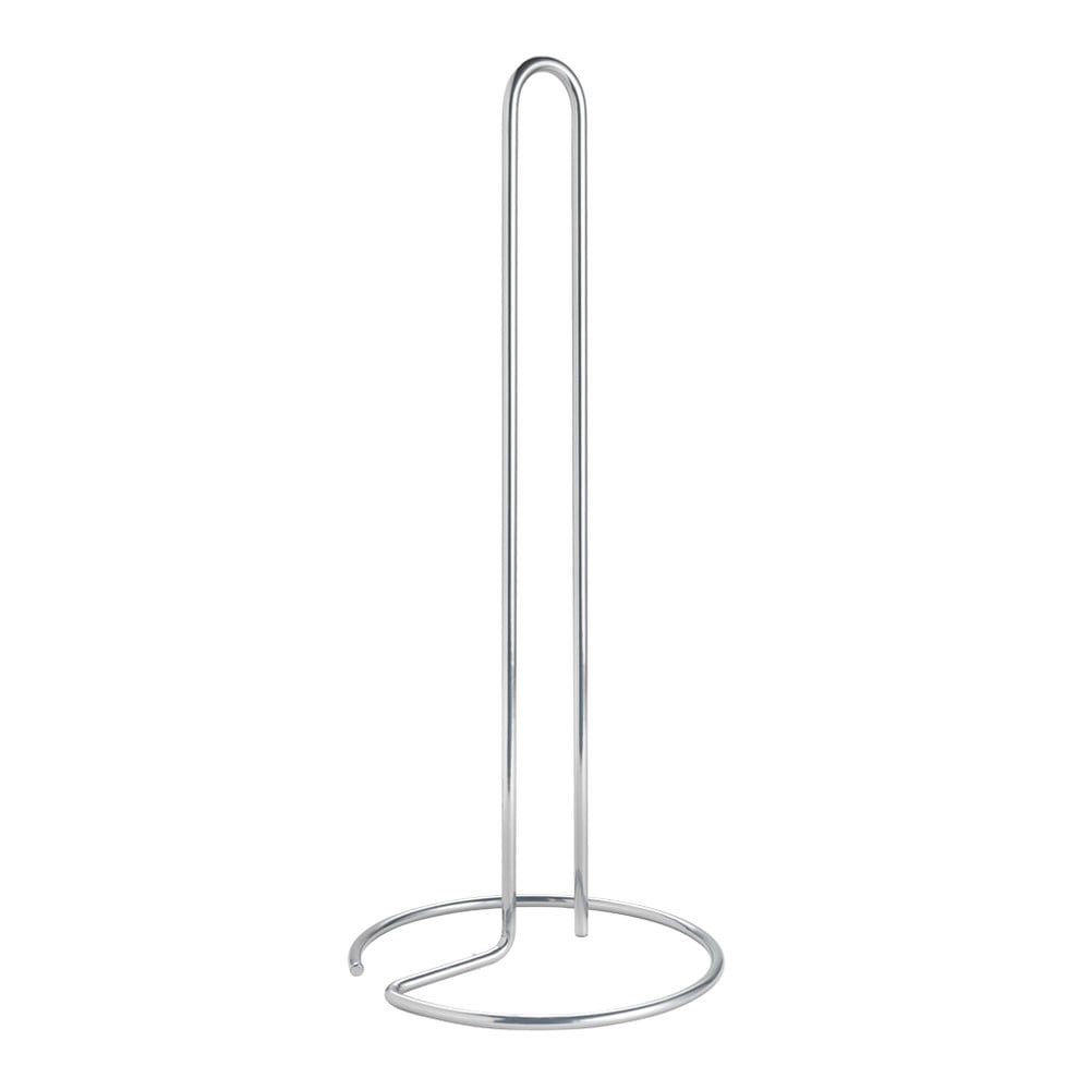 Fényes ezüstszínű acél papírtörlő tartó ø 14 cm Luxy – Metaltex