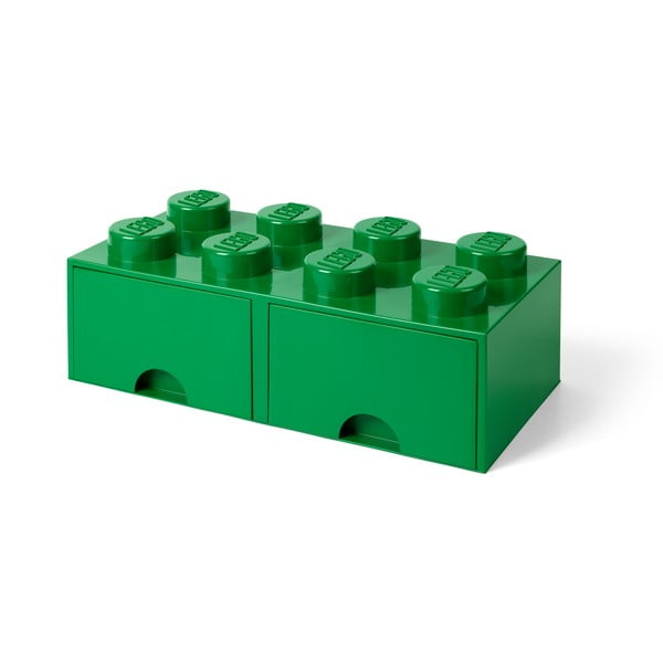 Zöld 2 fiókos tárolódoboz - LEGO®