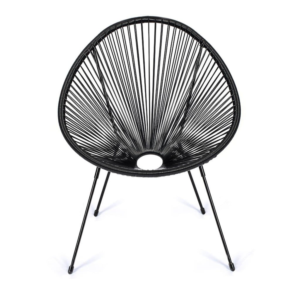 Avocado fekete kerti szék mesterséges rattanból - Bonami Selection