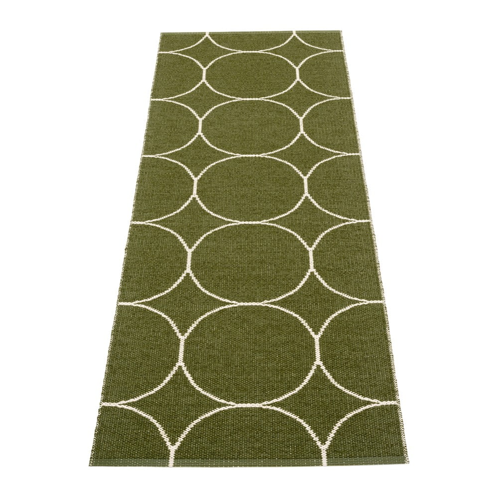 Sötétzöld kültéri-beltéri futószőnyeg 70x200 cm Boo Dark Olive – Pappelina