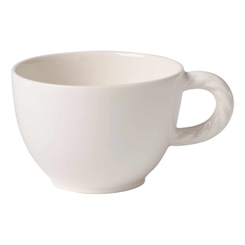 Sous-tasse Villeroy & Boch Montauk - Porcelaine Blanche Relief Cordage - Lave-vaissable