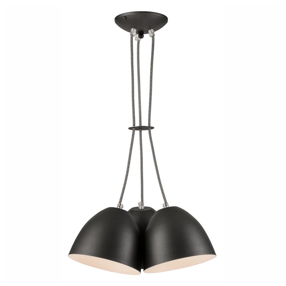 Fekete függőlámpa fém búrával - LAMKUR