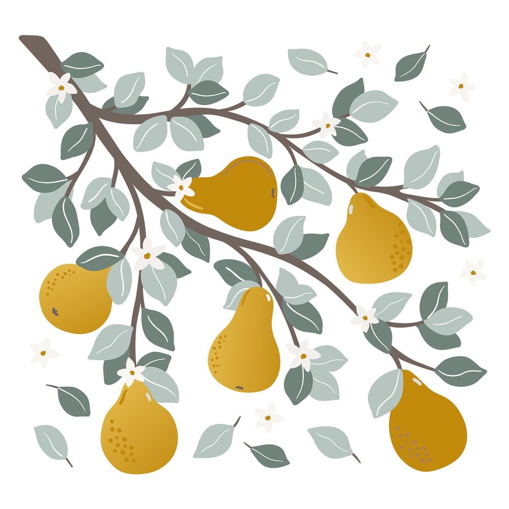 Matrica lap 54x50 cm Pears On A Branch – Lilipinso