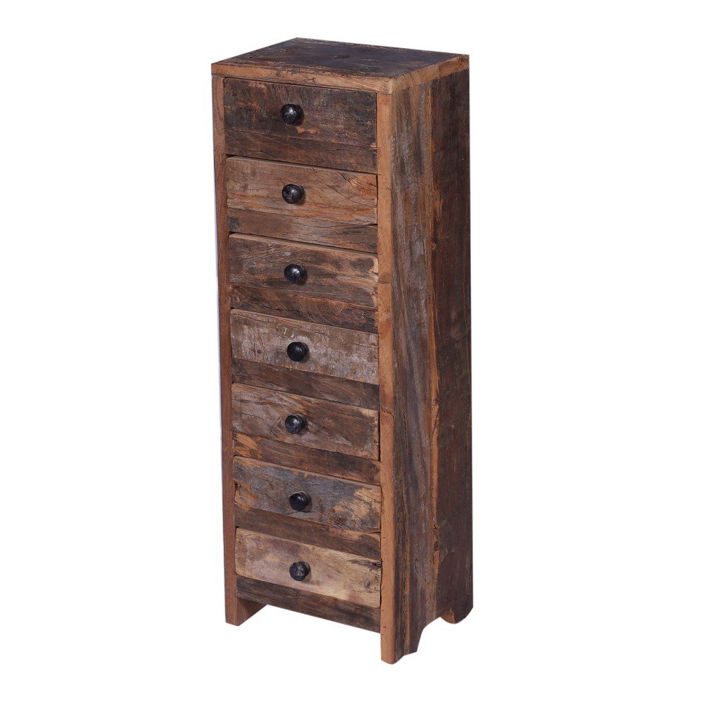 Natúr színű újrahasznosított fa komód 20x58x16 cm Saira – Interia Home & Living