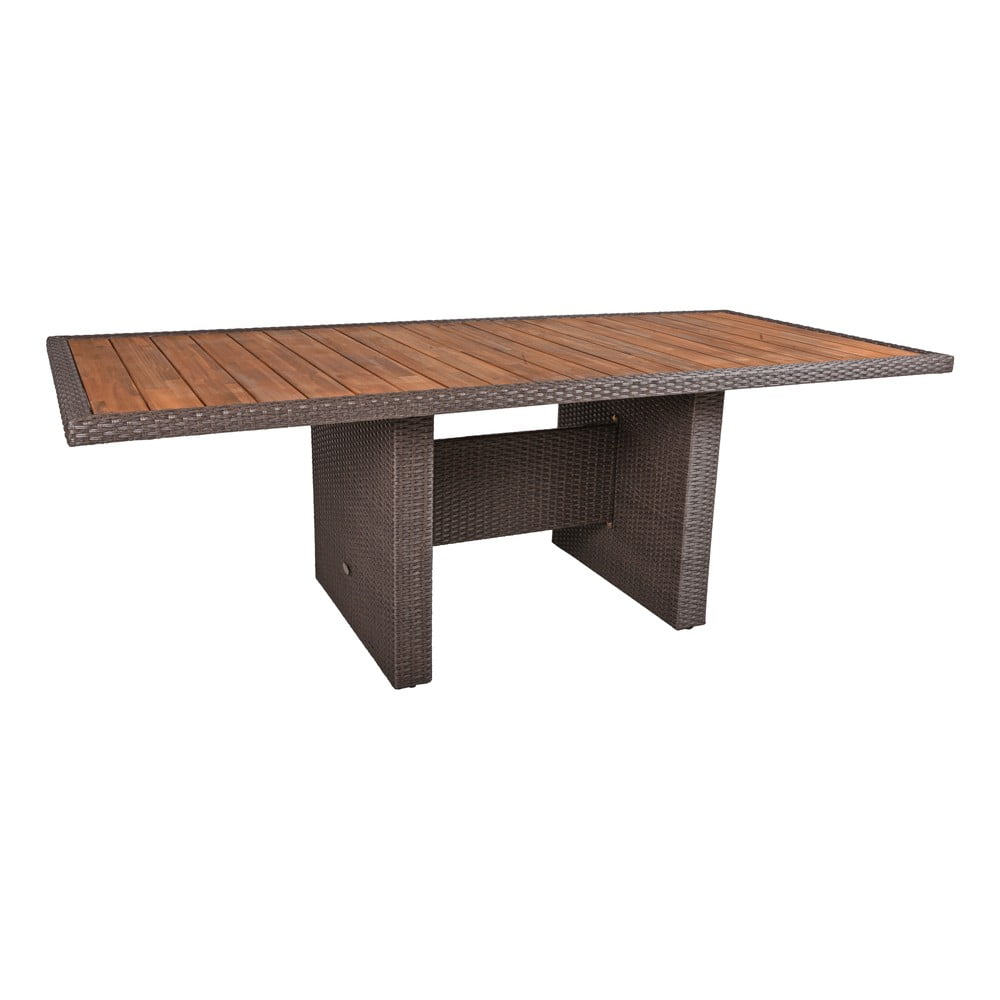 Kerti étkezőasztal akácfa asztallappal 100x220 cm braga – garden pleasure